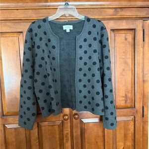 Elle Women's Black Polka Dot cardigan Sweater
